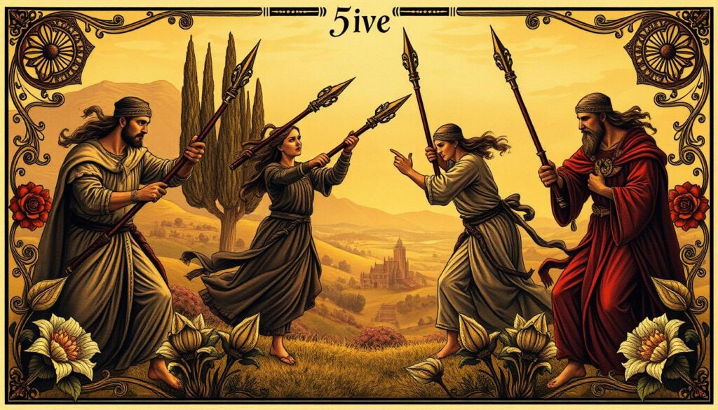 Renaissance-inspired tarot card symbolism