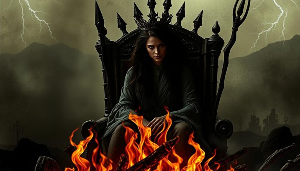 Reversed Queen of Wands tarot card