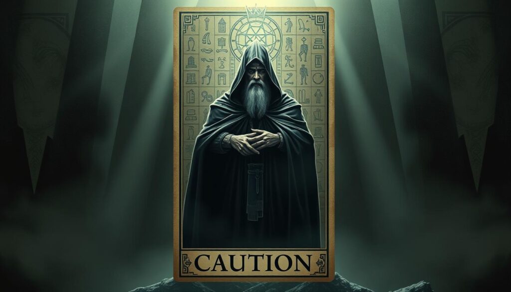 caution tarot card
