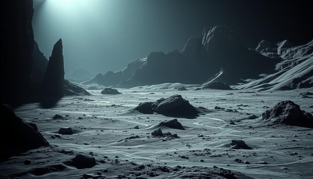 lunar surface features