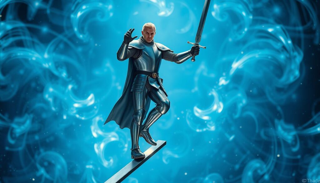 Balancing Knight of Swords energy