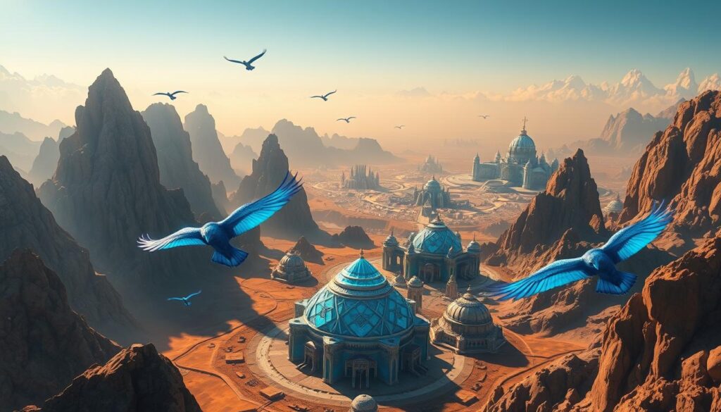 Blue Avian ancient civilizations