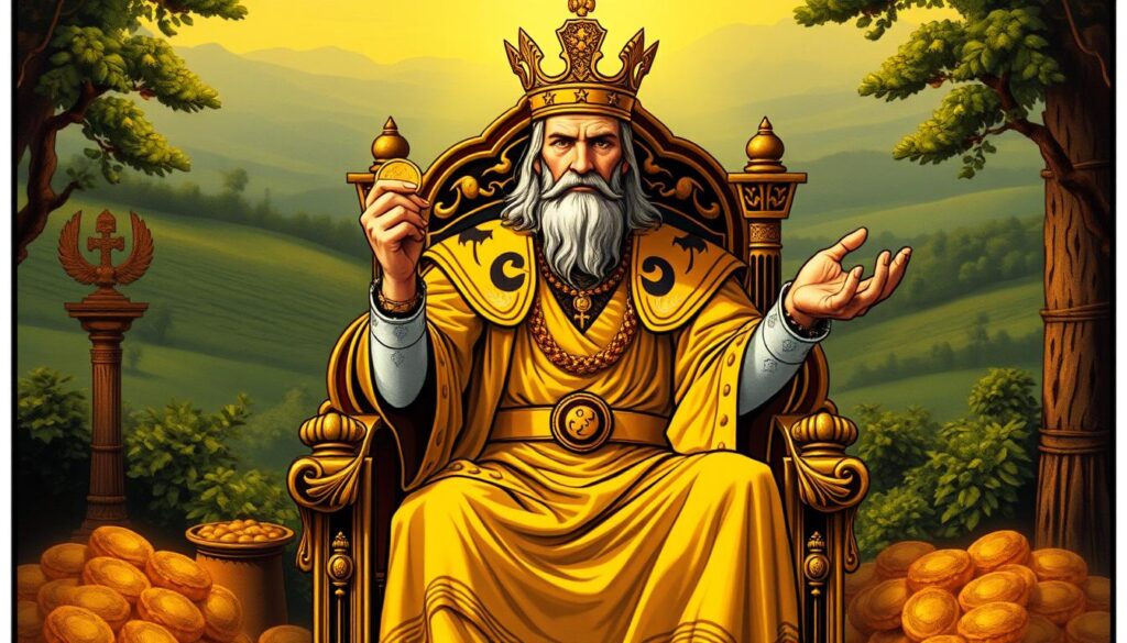 King of Pentacles tarot card symbolism