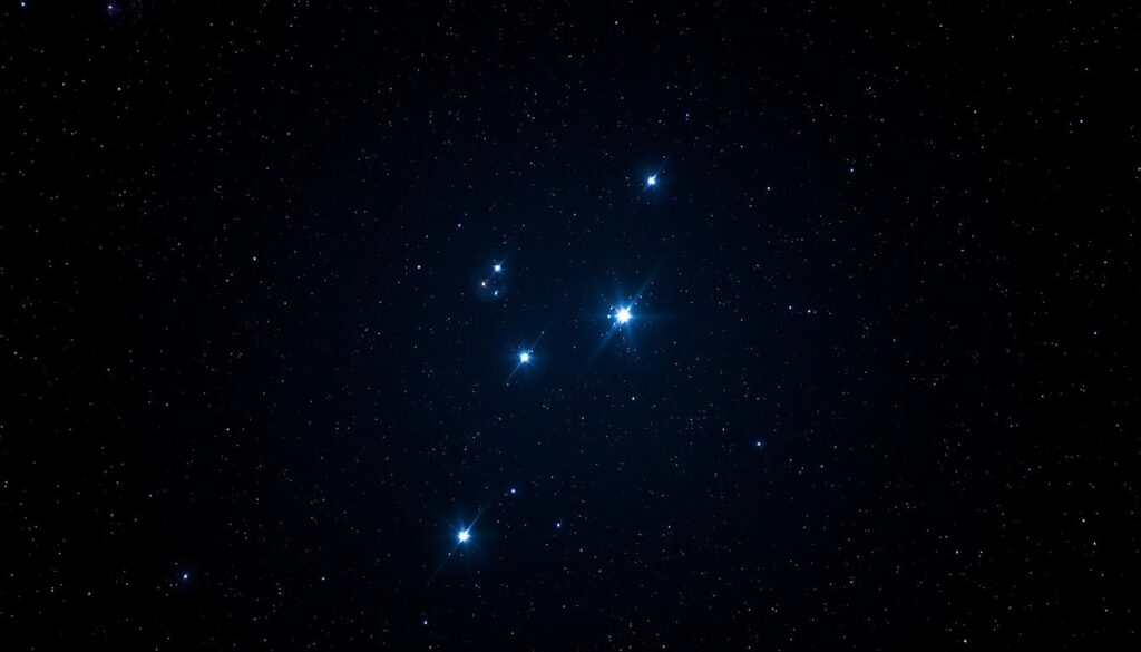 Pleiades star cluster with blue reflection nebulae