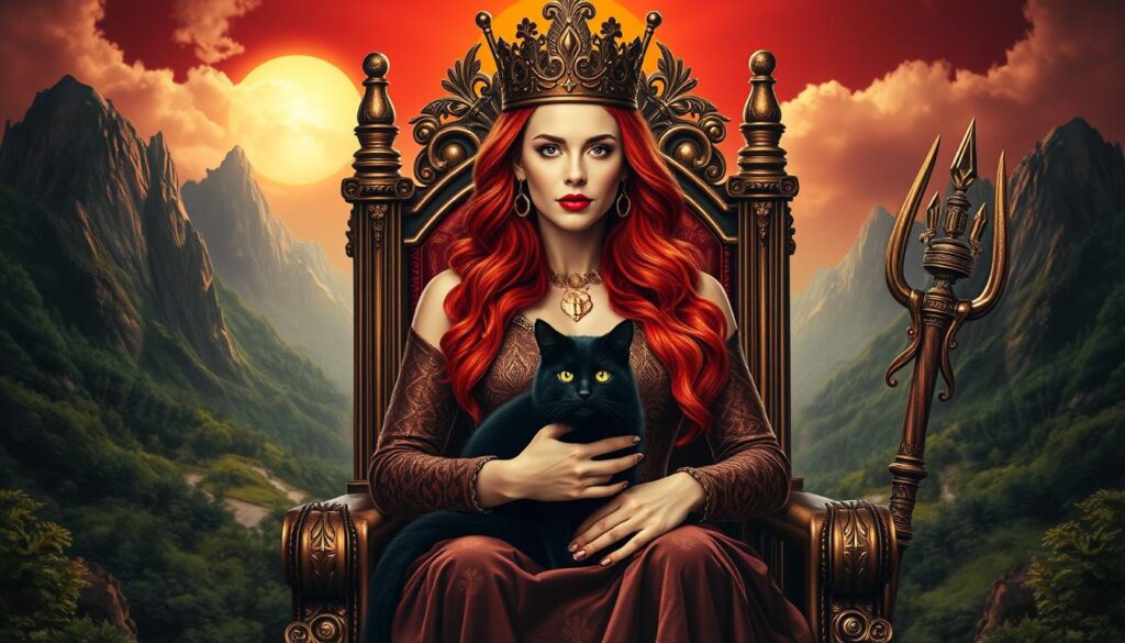 Queen of Wands tarot card symbolism