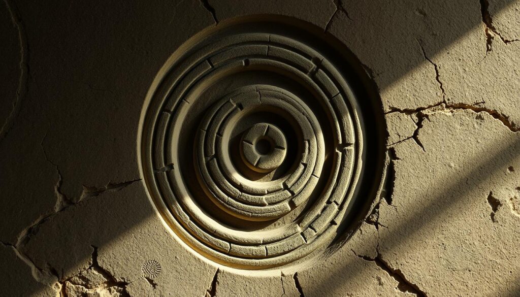 Spiral symbol in ancient carvings