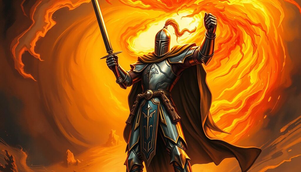 Upright Knight of Wands tarot meaning