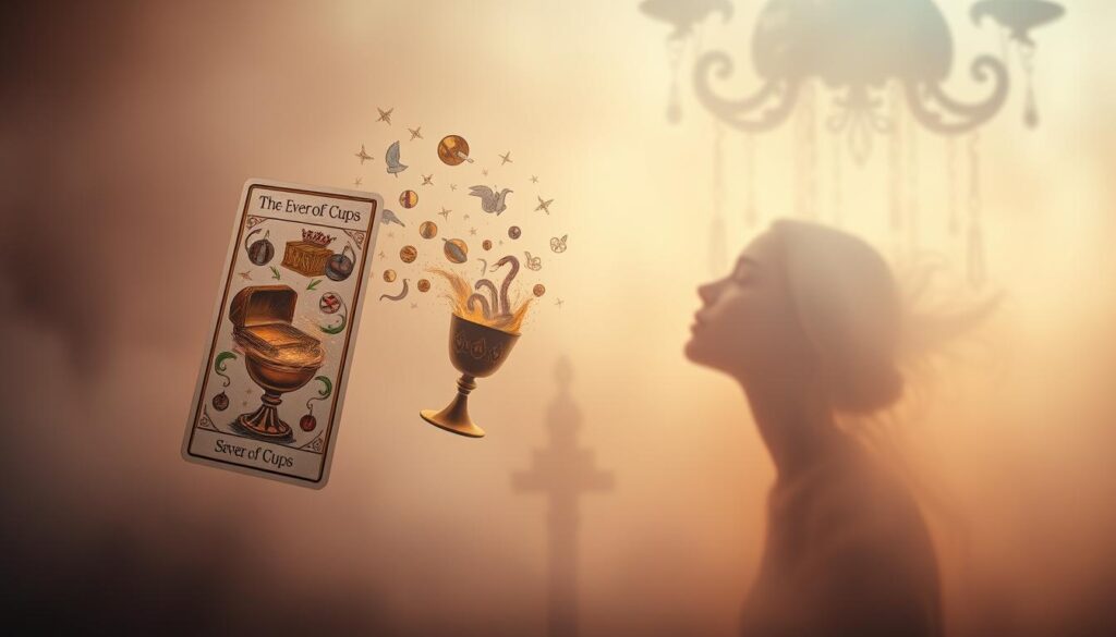 Upright Seven of Cups tarot choices
