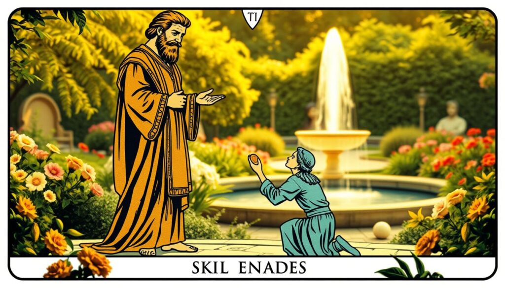 Upright Six of Pentacles generosity