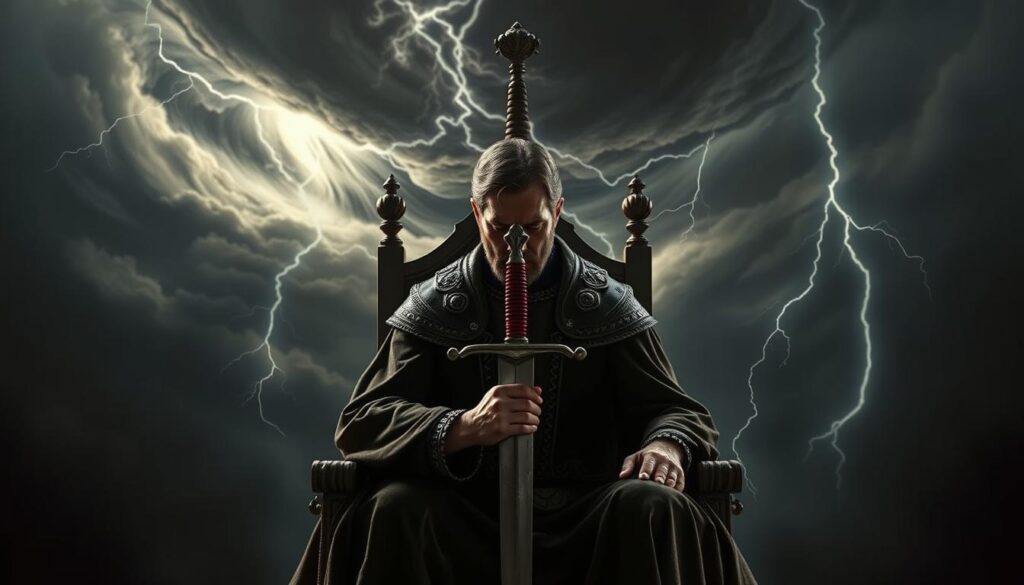 king swords reversed tarot card