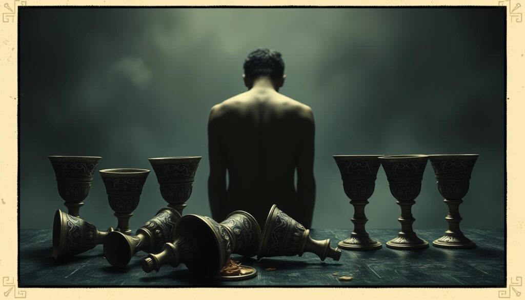 reversed eight cups tarot card