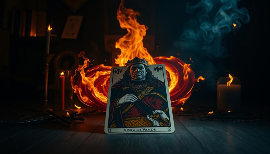 reversed king wands tarot reading
