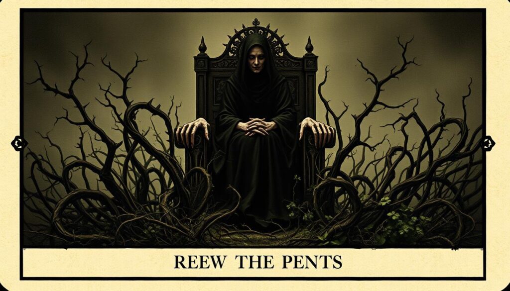 reversed queen pentacles
