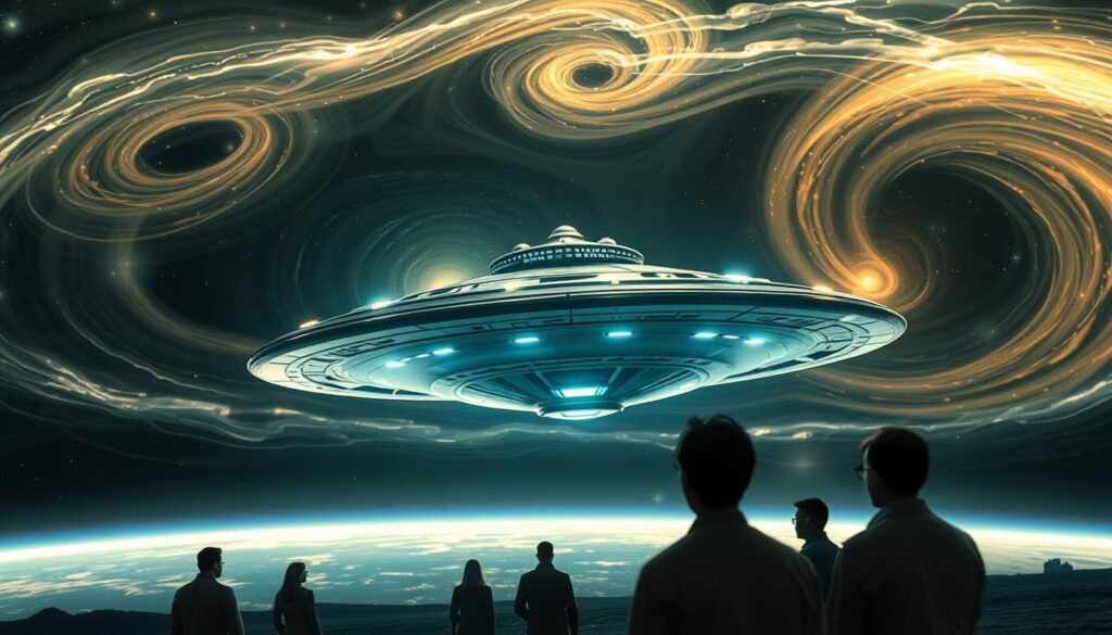 Pleiadian craft and cosmic portals
