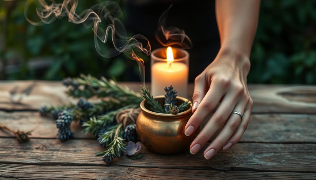 herbs and smoke ritual