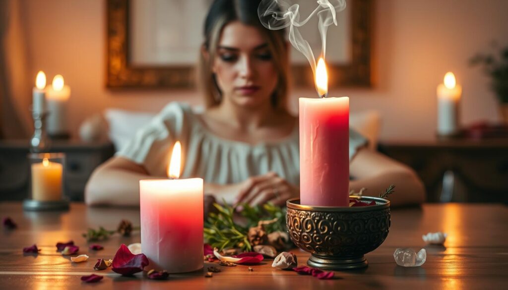 pink candle ritual