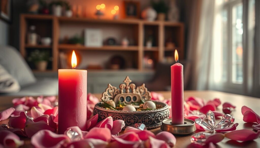 pink candle spell