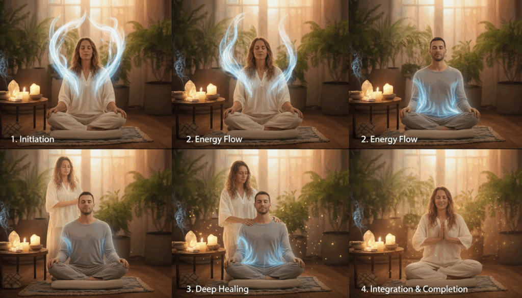 step-by-step energy healing process