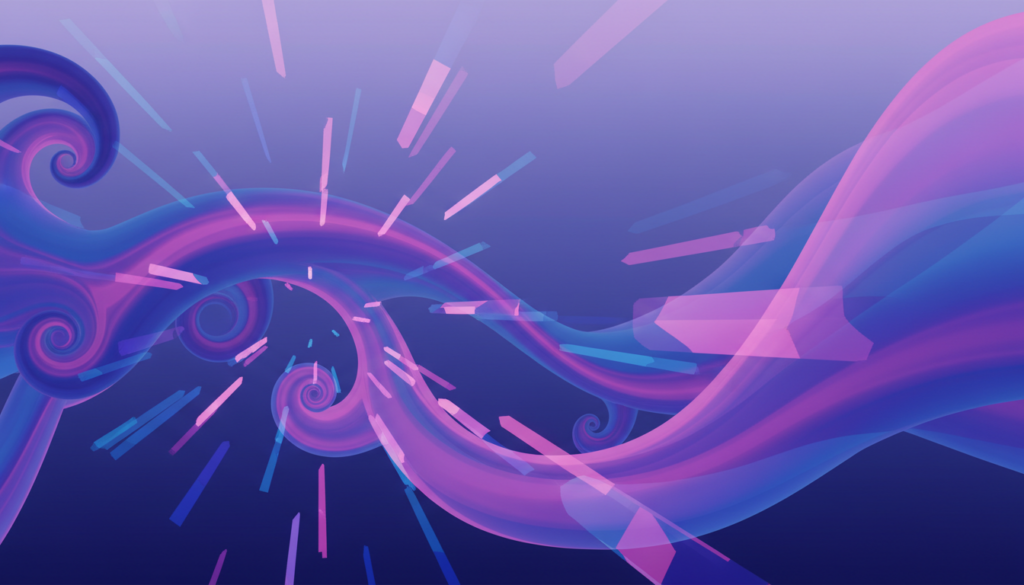 A captivating aura wallpaper featuring a kaleidoscopic blend of vibrant colors like deep blues, luminous purples, and bright pinks, creating a mesmerizing visual experience. In the foreground, soft, swirling patterns dance gracefully, suggesting movement and fluidity. The middle layer should showcase abstract shapes that resemble light rays extending outward, providing depth and complexity. The background is a smooth gradient transitioning from dark to light, enhancing the ethereal atmosphere. Use soft, diffused lighting to evoke a calming yet energizing mood, with a focus on creating a sense of harmony and tranquility. The scene should feel otherworldly, inviting viewers to immerse themselves in its beauty. The overall composition should be balanced, modern, and suitable for displaying on various devices.