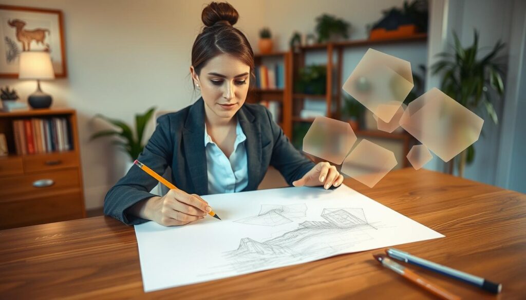 remote viewing sketch