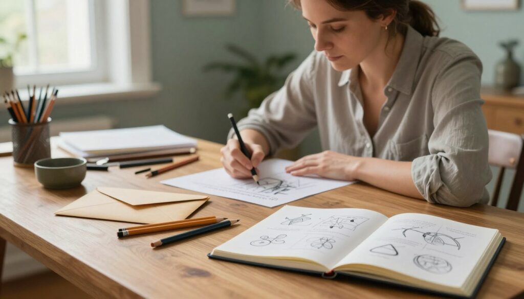 sketching images envelope